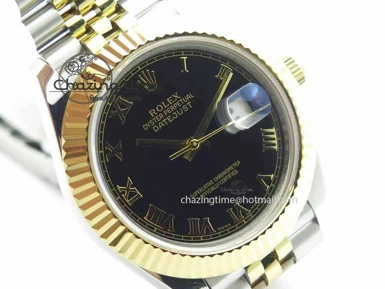 0210 DateJust II 41mm SS YG BP Maker Best Edition Black Roman Dial On Jubilee Bracelet A DailyWear 3665